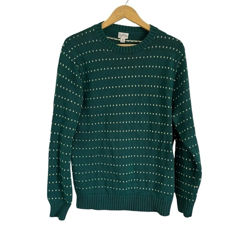 J. CREW Heritage Cotton Crewneck Sweater in‎ Bird's-Eye Stitch BN491 SP23